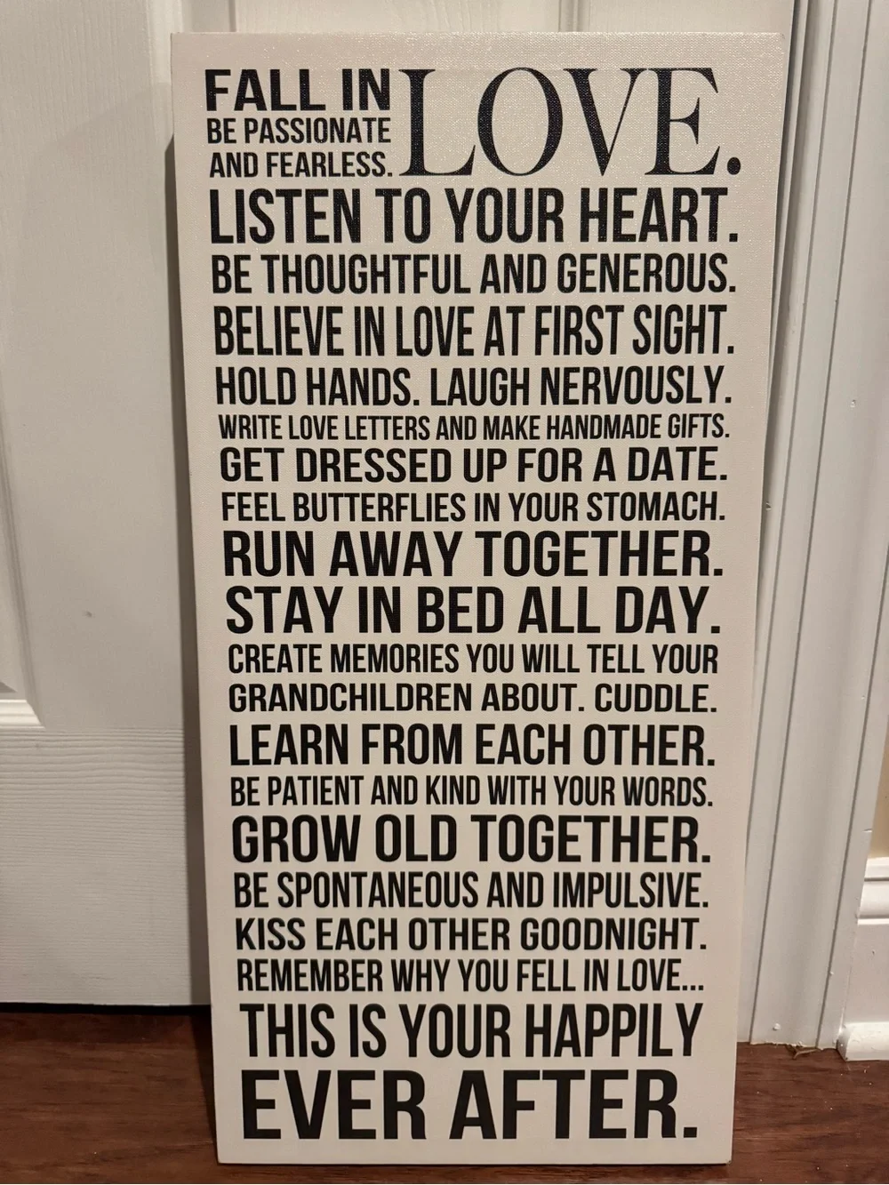 *NWOT* Target Wall Art: Love Inspirational Typography Print - Black on White